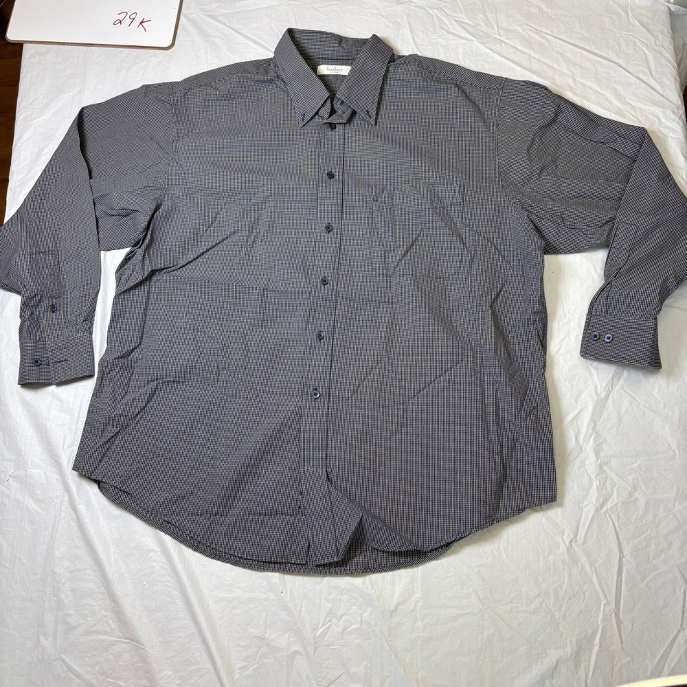Turnbury Mens Plaid Button Down Shirt‎ XL Long Sleeve 100% Cotton Dress Casual